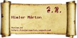 Himler Márton névjegykártya