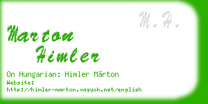 marton himler business card